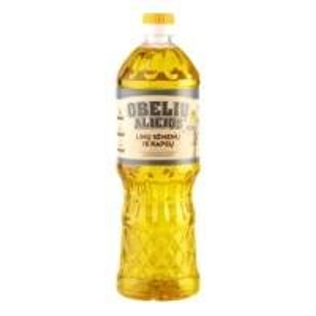 Linų sėmenų ir rapsų aliejus OBELIŲ, 900 ml