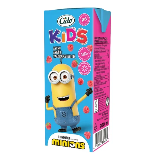 Aviečių gėrimas CIDO KIDS MINIONS, 200 ml