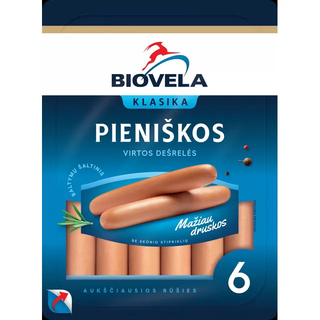 Virtos pieniškos BIOVELA dešrelės, a. r., 260 g