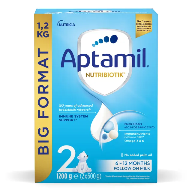Pieno mišinys APTAMIL 2 6M+, 1,2 kg