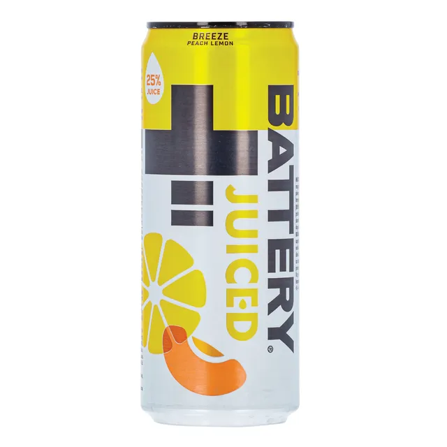 Energinis gėrimas BATTERY JUICED PERSIKŲ BREEZE, 330 ml