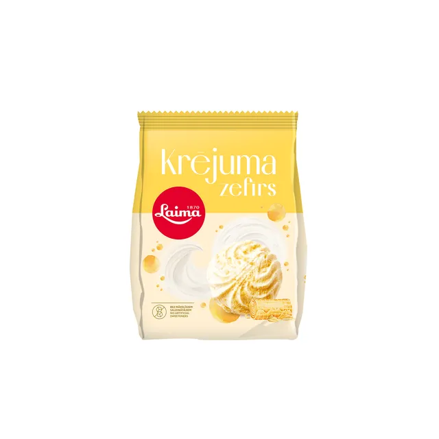 LAIMA zefyrai, grietinėlės skonio, 200g
