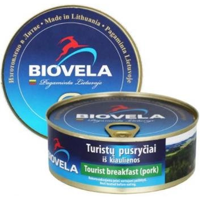 Turistų pusryčiai iš kiaulienos BIOVELA, 240 g
