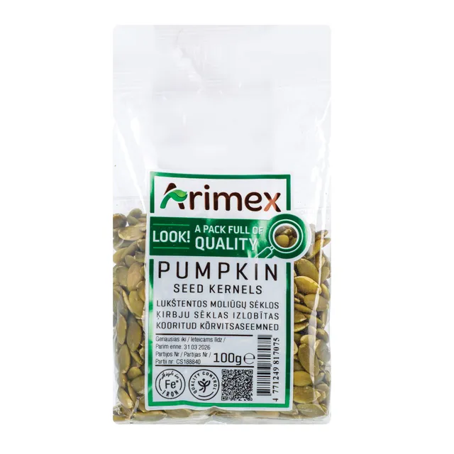 Lukštentos moliūgų sėklos ARIMEX, 100 g