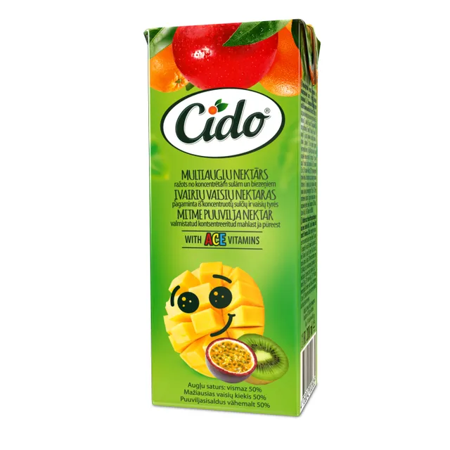 Various fruit nectar CIDO (50%), 200 ml