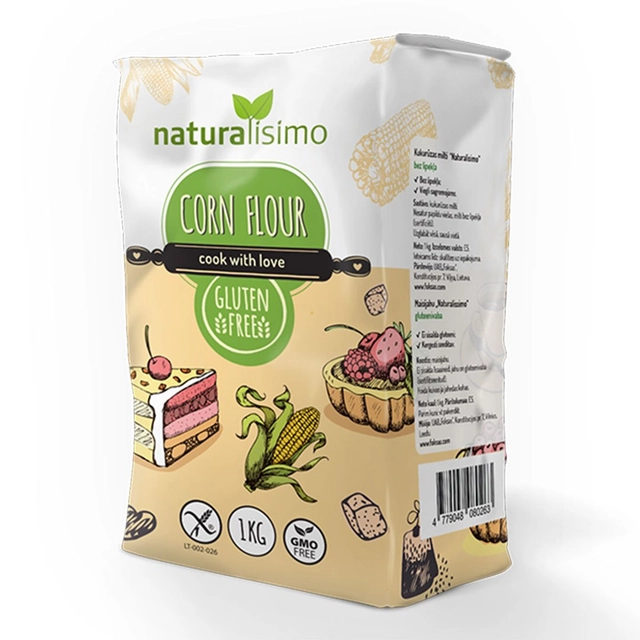 Kukurūzų miltai be glitimo NATURALISIMO, 1 kg