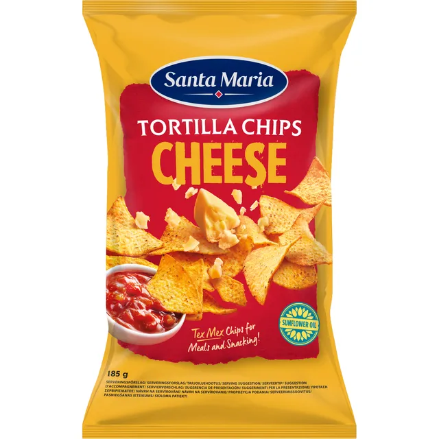 Corn chips with cheese SANTA MARIA, 185 g