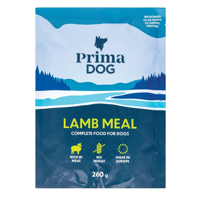 Корм из ягненка PRIMA DOG, 260 г