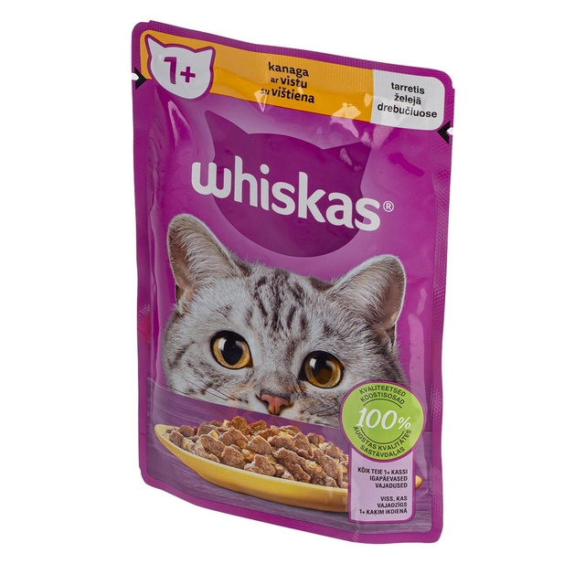 Консервированный корм для кошек с курицей WHISKAS, 100 г