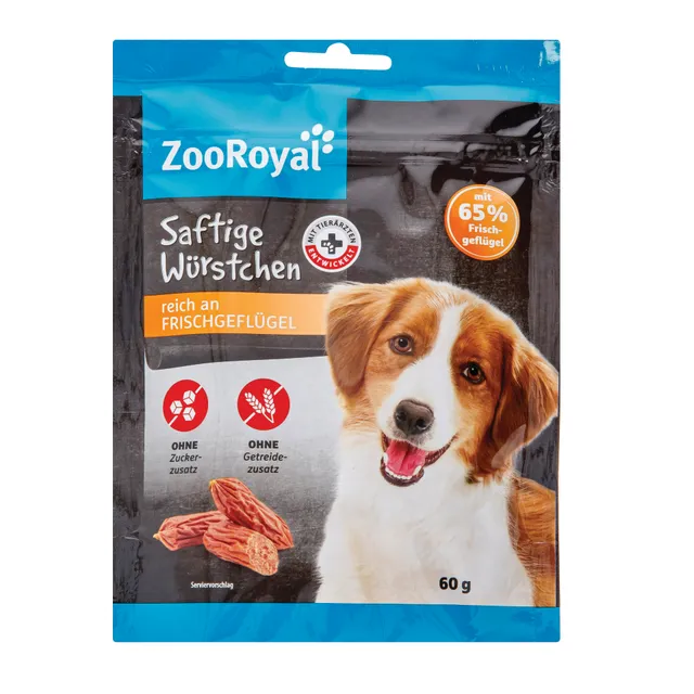 Užkandis šunims dešrelės su vištiena ZOOROYAL, 8x60 g