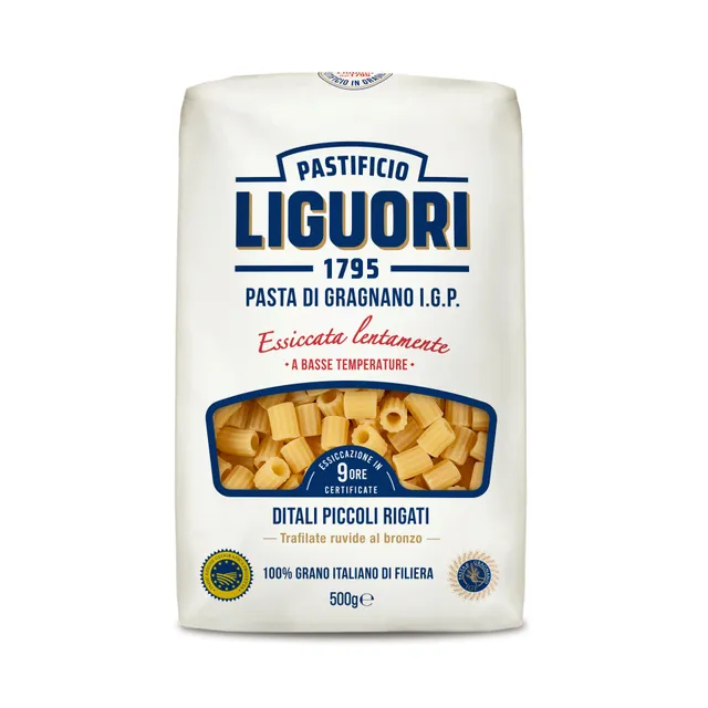 Kietagrūdžiai itališki makaronai LIGUORI DITALI PICCOLI RIGATI, 500 g