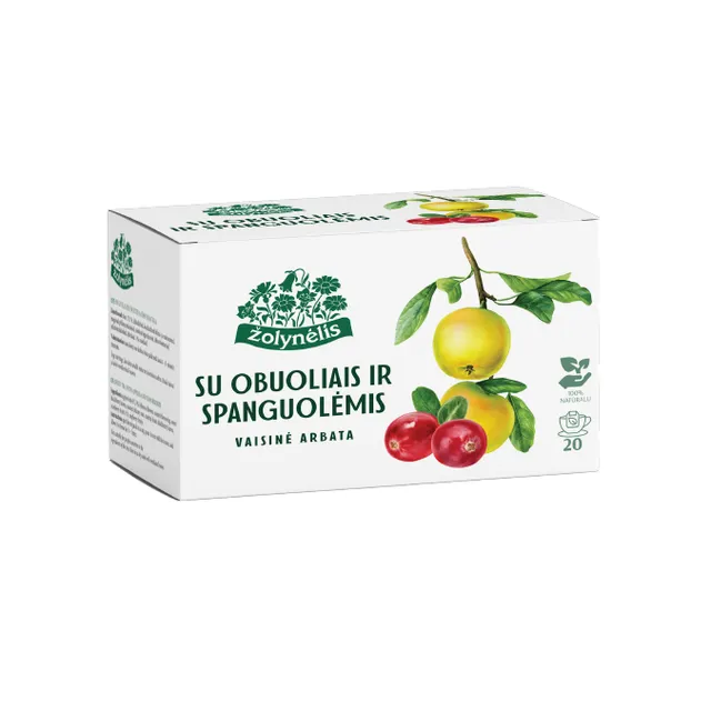 Vaisinė arbata su obuoliais ir spanguolėmis ŽOLYNĖLIS VASAROS SKONIS, 50 g