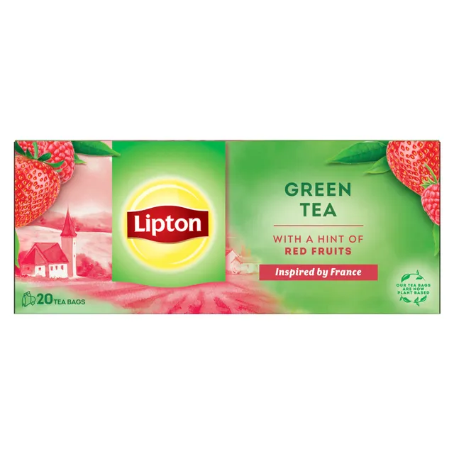 Arbata LIPTON GREEN RASPBERRY, 20 vnt.