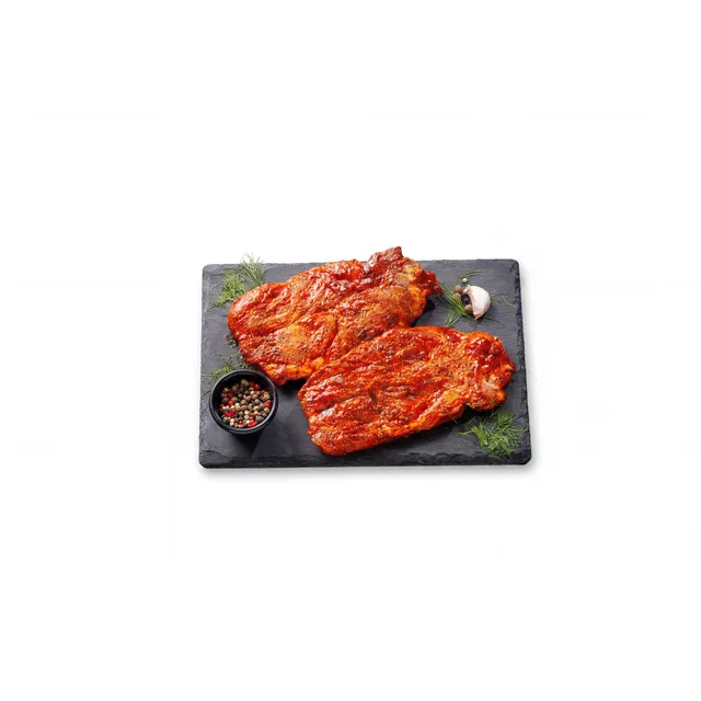 Pork loin with bone in cranberry marinade