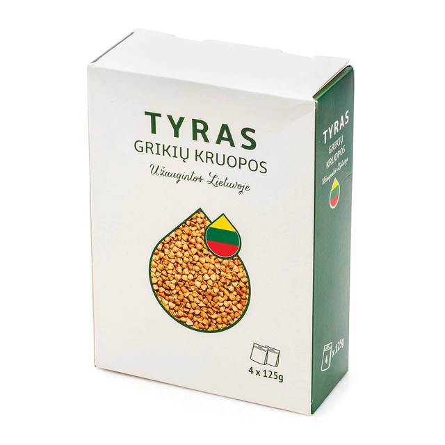 Grikių kruopos TYRAS, 4 x 125 g