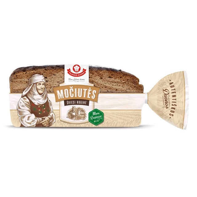 Šviesi ruginė duona MOČIUTĖS, 450 g