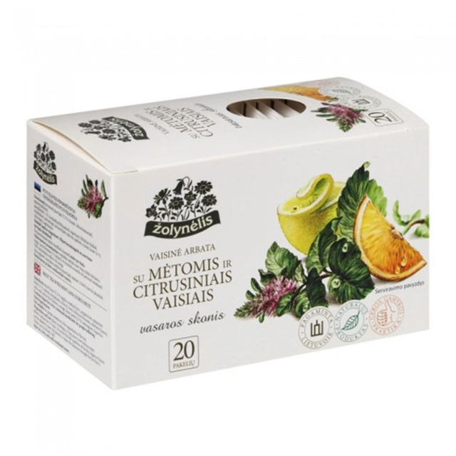 Vaisinė arbata su mėtomis ir citrusiniais vaisiais VASAROS SKONIS, 50 g