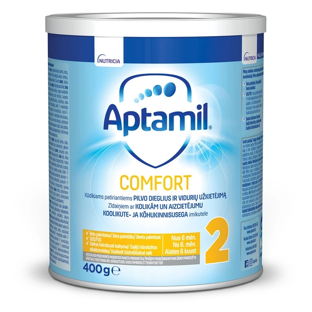 Pieno mišinys APTAMIL COMFORT 2 (nuo 6 mėn.), 400 g
