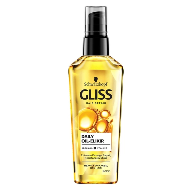 Plaukų eliksyras - serumas GLISS KUR OIL ELIXIR, 75 ml