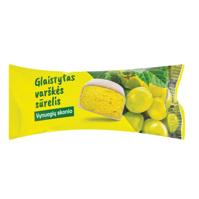 Glaistytas varškės sūrelis Vynuogių skonio