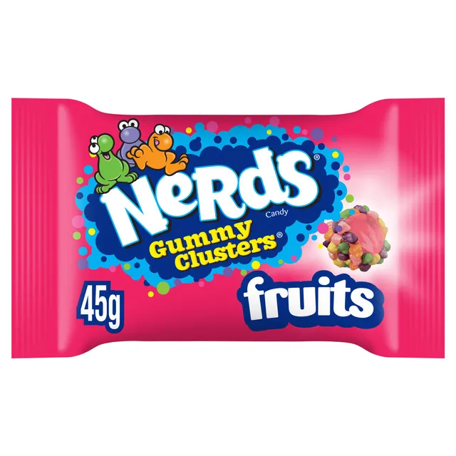 Candy NERDS GUMMY CLUSTERS FRUITS, 45 g