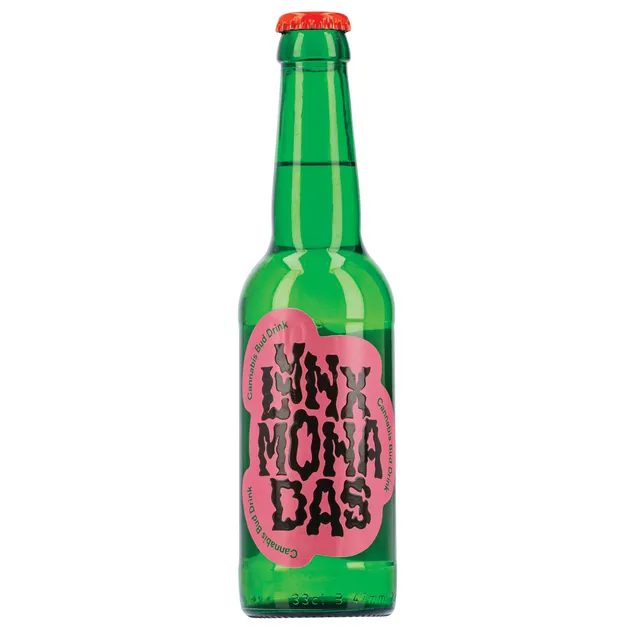Gazuotas gaivusis gėrimas su kanapių žiedais ir matcha LYNXMONADAS, 330 ml