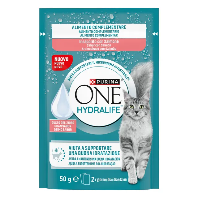 Food supplement for adult cats salmon flavor ONE HYDRALIFE, 50 g