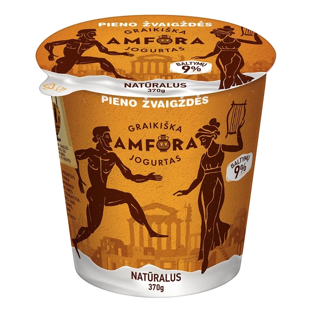 Jogurtas GRAIKIŠKA AMFORA, natūralus, 3,9 % rieb., 370 g