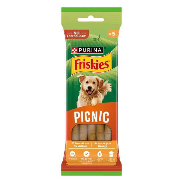 Užkandis šunims su vištiena FRISKIES PICNIC, 42 g