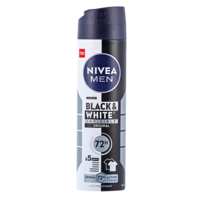 Vyriškas purškiamasis dezodorantas NIVEA BLACK&WHITE POWER, 150 ml