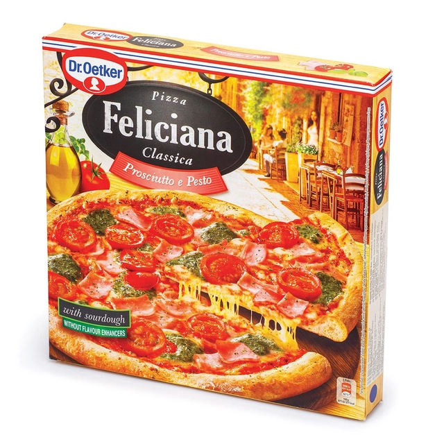 Šaldyta pica FELICIANA su kumpiu ir pesto padažu