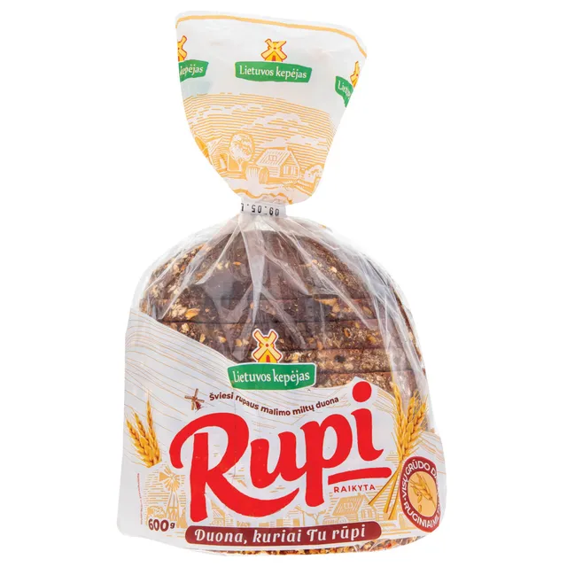 Легкий хлеб с мукой из всех зерен RUPI, 600 г