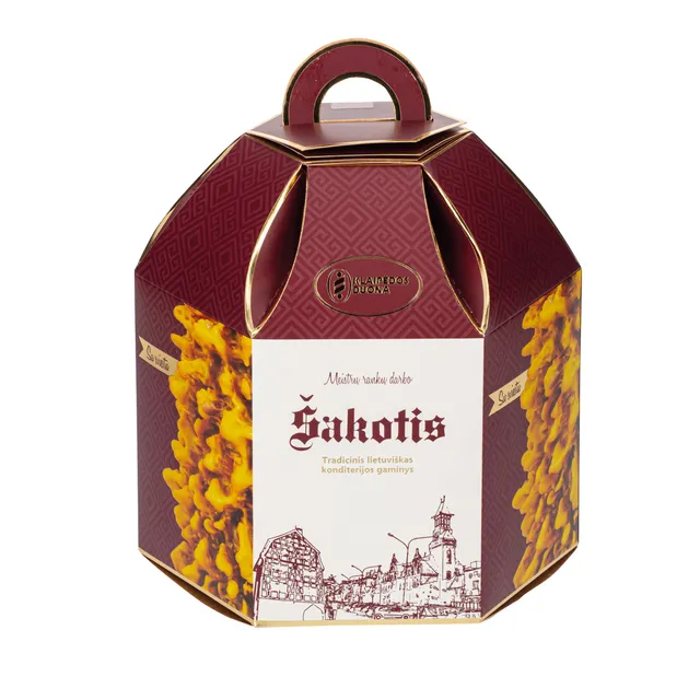 Šventinis šakotis, dėžutėje