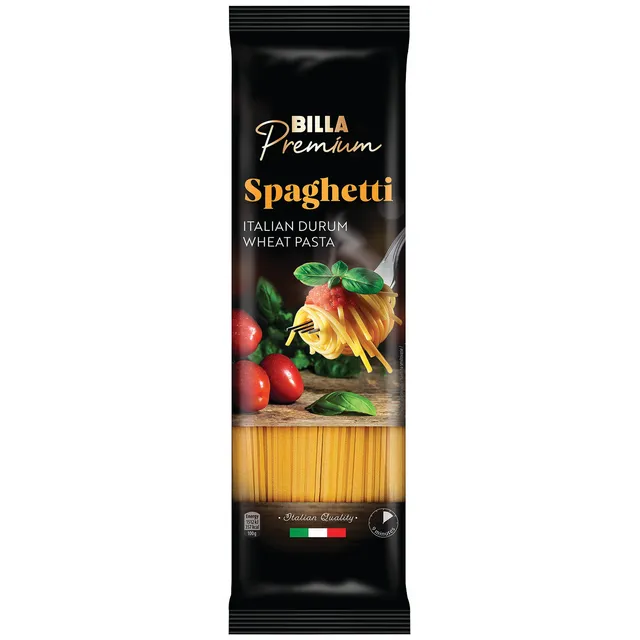 Itališki kietųjų kviečių makaronai SPAGHETTI BILLA PREMIUM, 500 g