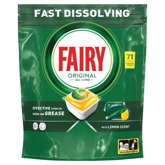 Automatinių indaplovių kapsulės FAIRY Ain1 Lemon, 71 vnt.