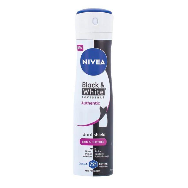 Purškiamas antiperspirantas moterims NIVEA BLACK & WHITE AUTHENTIC, 150 ml