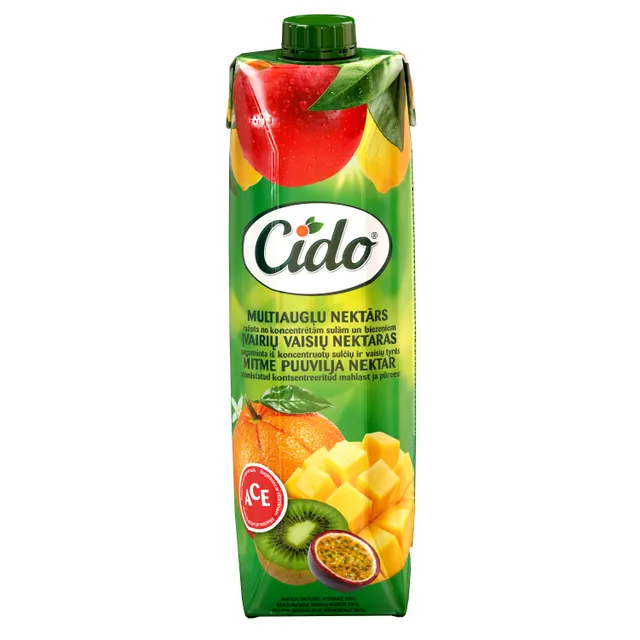 Įvairių vaisių nektaras CIDO (50%), 1 l