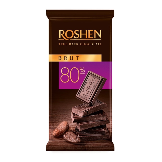 Juodasis šokoladas 80% ROSHEN, 85 g