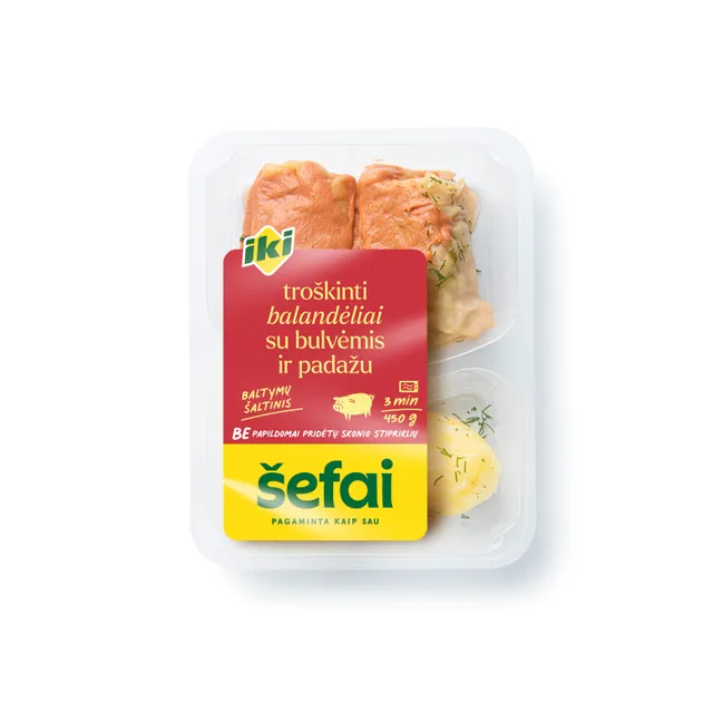 Troškinti balandėliai su bulvėmis ir padažu IKI ŠEFAI, 450 g
