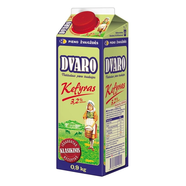 Kefir DVARO, 3.2% fat, 900 g