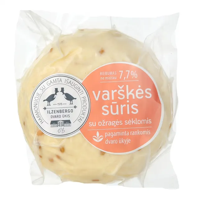 Varškės sūris su ožragės sėklomis ILZENBERGO, 250 g