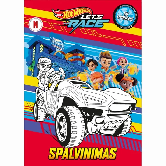 Knyga HOT WHEELS. SPALVINIMAS SU LIPDUKAIS