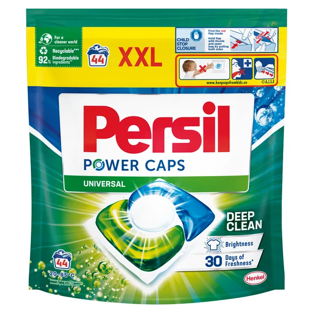 Skalbimo kapsulės PERSIL POWER CAPS UNIVERSAL, 44 skalbimų