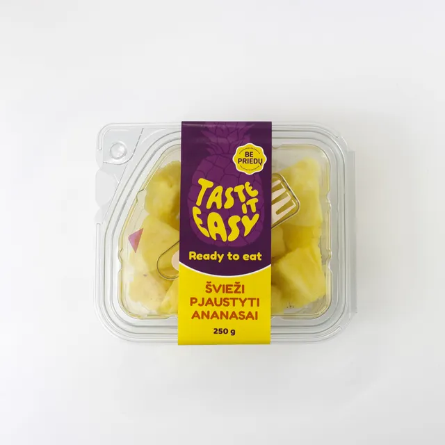 Švieži, pjaustyti ananasai, 250 g