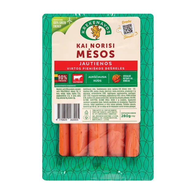 Virtos jautienos dešrelės KAI NORISI MĖSOS, 280 g