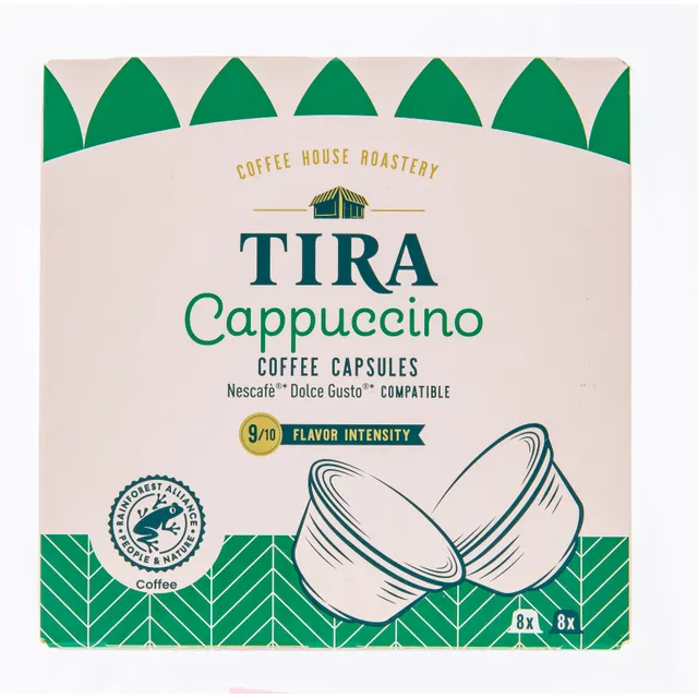 Kavo kapsulės CAPPUCINO DG TIRA, 16 vnt.