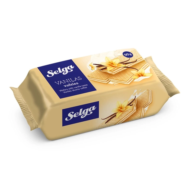 Vanilės skonio vafliai SELGA, 90 g