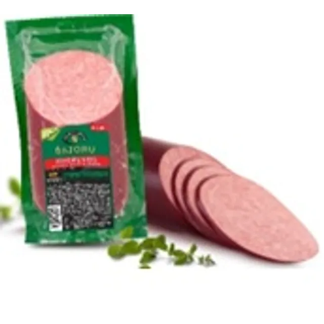 Hot smoked sausage with cut