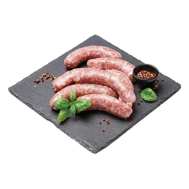 Šviežios klasikinės itališko stiliaus kiaulienos dešrelės