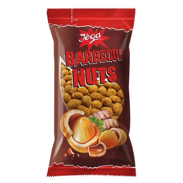 Peanuts in crispy shell with barbecue flavor JĖGA, 200 g